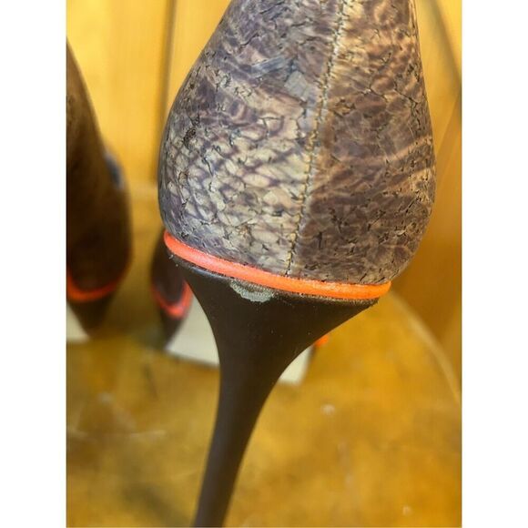 JUST FABULOUS Size 8 5.25" Heel 1.5" Platform Cork Shoes - Picture 5 of 9